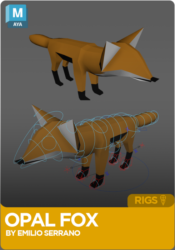 Opal Fox Rig for Maya