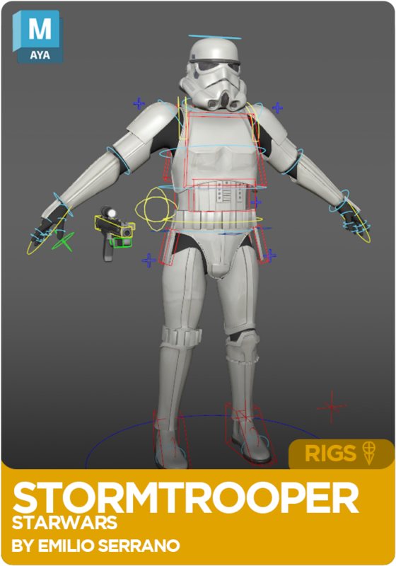 Star Wars Stormtrooper Rig for Maya