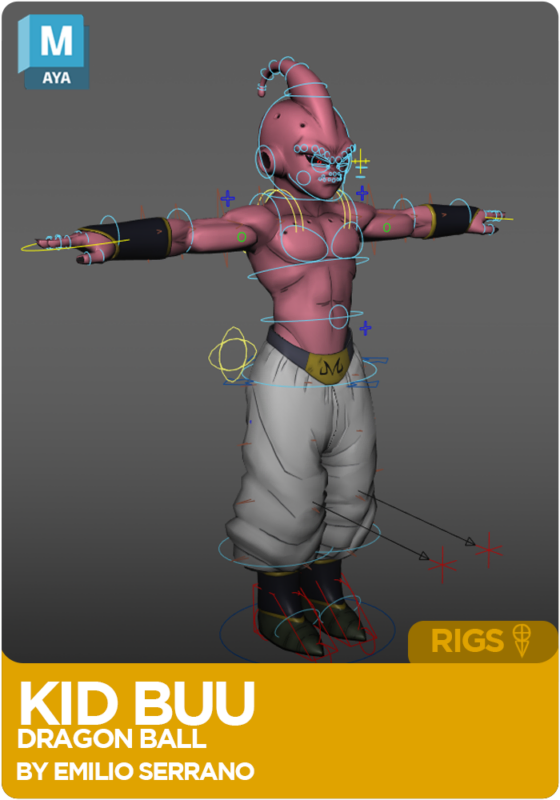 Dragon Ball Kid Buu Rig for Maya