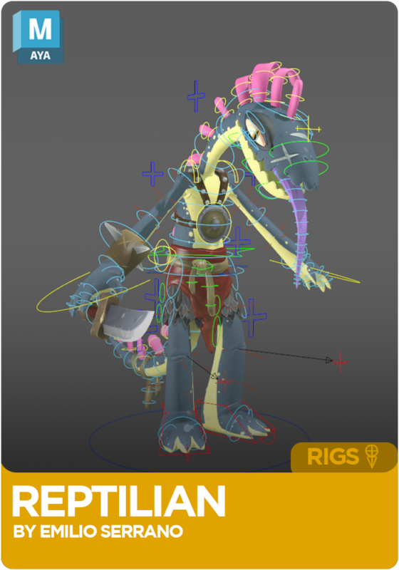 Reptilian Rig for Maya