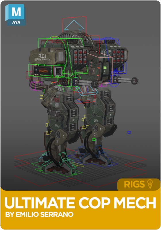 Ultimate Cop Mech Rig for Maya