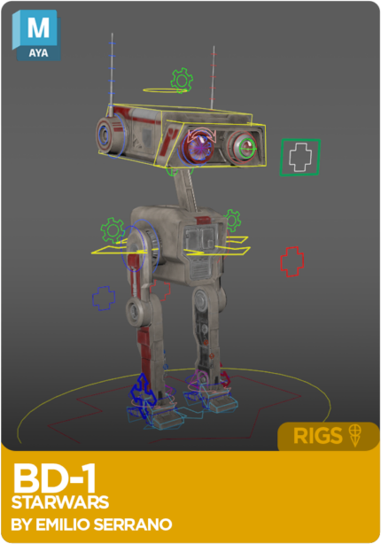 Star Wars BD-1 Rig for Maya