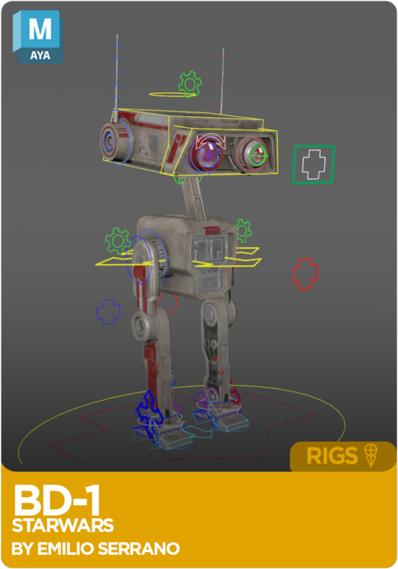 Star Wars BD-1 Rig for Maya