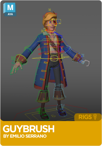 Monkey Island Guybrush Rig for Maya