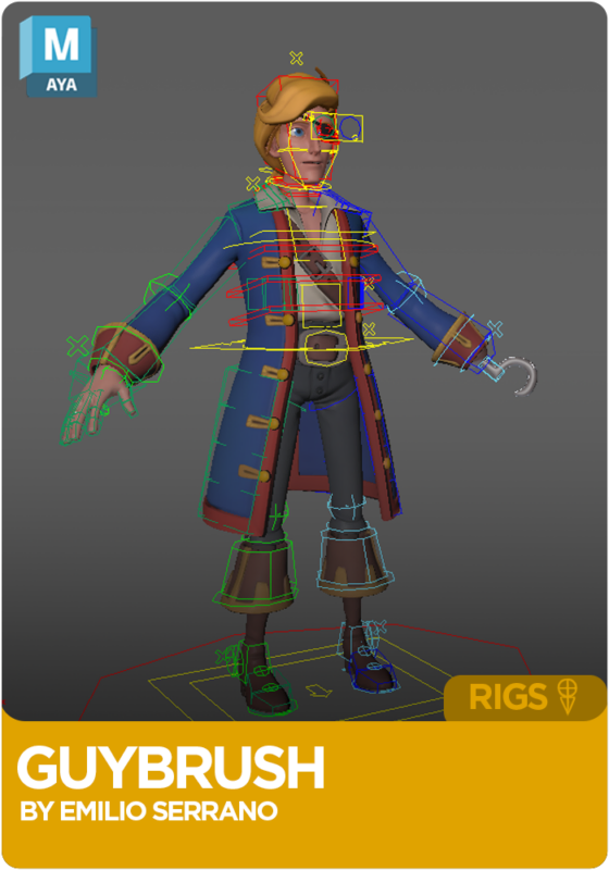 Monkey Island Guybrush Rig for Maya