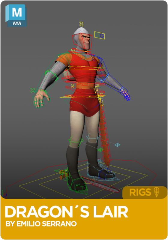 Dragons Lair Dirk Rig for Maya