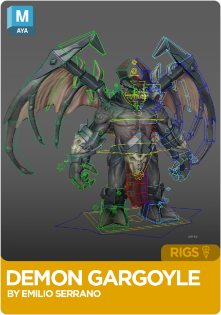 Demon Gargoyle Rig for Maya