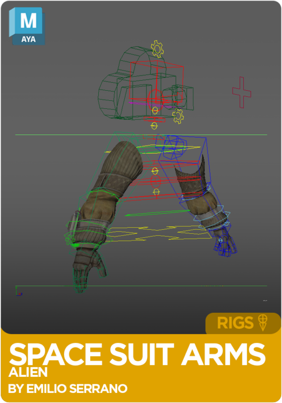 Alien Space Suit Arms Rig for Maya