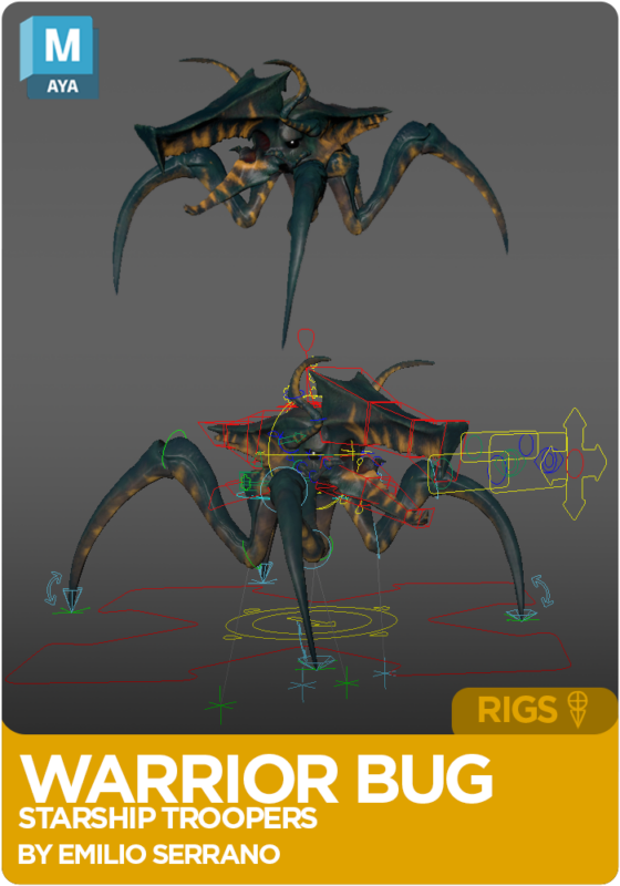 Starship Troopers Zwarrior Rig for Maya