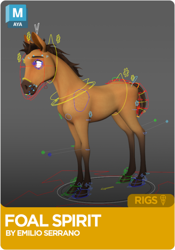 Foal Horse Rig for Maya