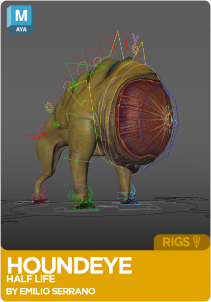 Half-Life Houndeye Rig for Maya