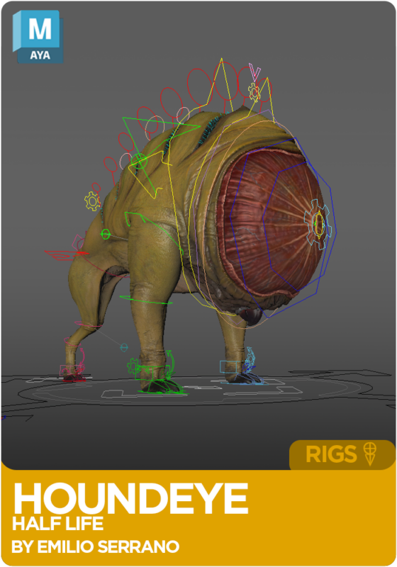 Half-Life Houndeye Rig for Maya