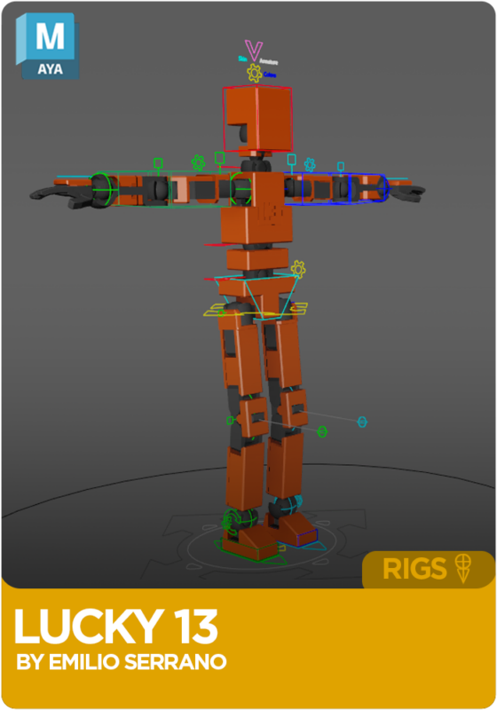 LUCKY 13 Jointed Figure Rig for Maya