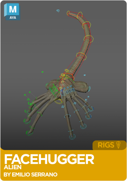 Alien Facehugger Rig for Maya