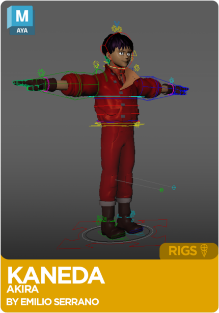 Akira Kaneda character rig for Maya by Emilio Serrano