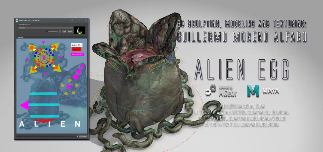 Alien Rig Bundle for Maya | Free Download - Animworks