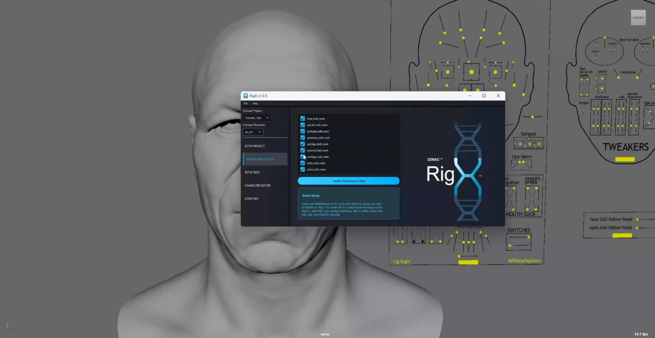 Custom Face Rigging RigX Advanced Facial Rigging System | Free Maya Rig
