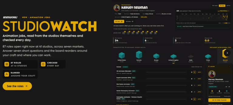 All the Open Roles in the Animation Industry in One Place - StudioWatch!